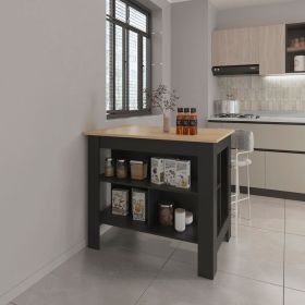 Kitchen Island Ada with Ample Shelving