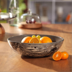 Jeronica Black Ceramic Serving Pasta Bowl-13.5 OZ (Option: 1pc)